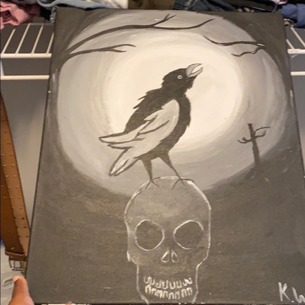 Black and white painting piece